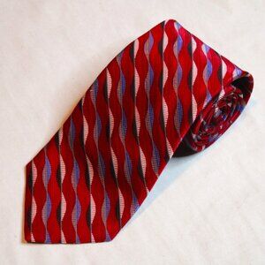 Red Striped Silk Tie